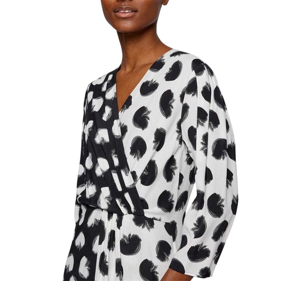 Boss - Wickelkleid für Damen, 3/4 Ärmel (Schwarz/Weiß) - Image 3