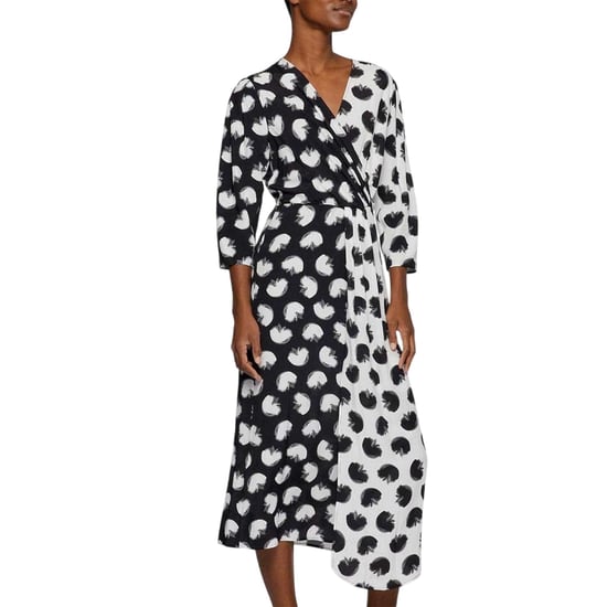 Boss - Wickelkleid für Damen, 3/4 Ärmel (Schwarz/Weiß) - Image 4