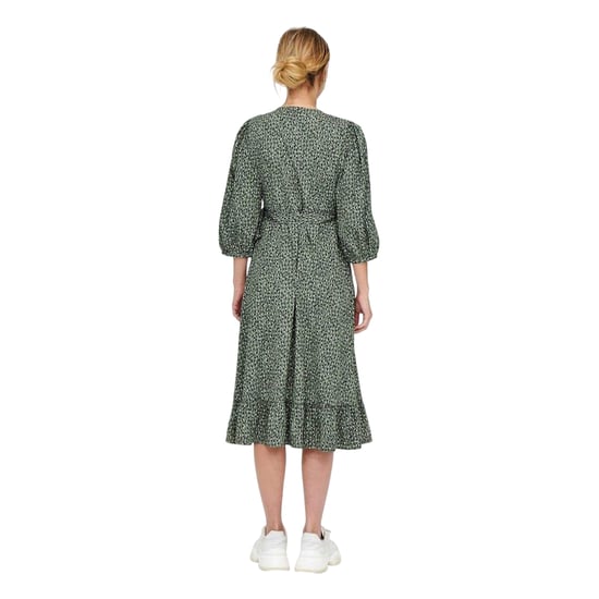 Only - "Olivia" Wickelkleid für Damen, V-Ausschnitt, Puffärmel (Balsam Grün) - Image 2