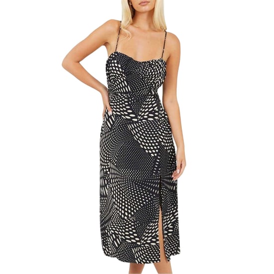 Brave Soul - Midikleid für Damen, Herzausschnitt (Schwarz/Weiß) - Image 2
