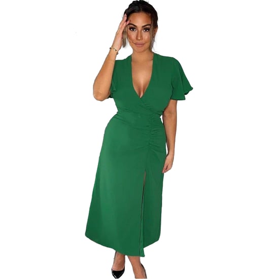 AX Paris - Midikleid für Damen, Geschlitzter Saum (Grün) - Image 4