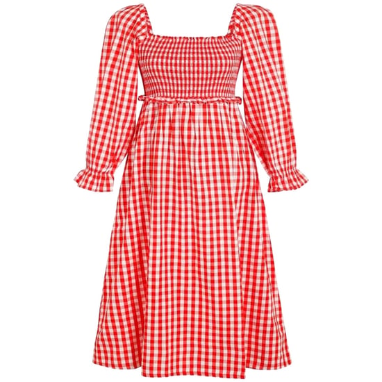 Miso - Midikleid für Damen, Langärmlig (Rot/Weiß) - Image 1