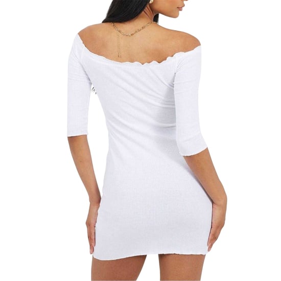Brave Soul - Minikleid für Damen, Wellensaum (Weiß) - Image 2