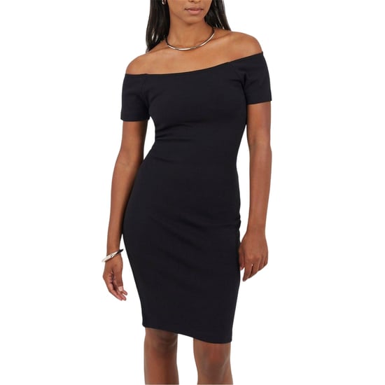 Brave Soul - Bodycon Kleid für Damen, Schulterfrei, kurzärmlig (Schwarz) - Image 1