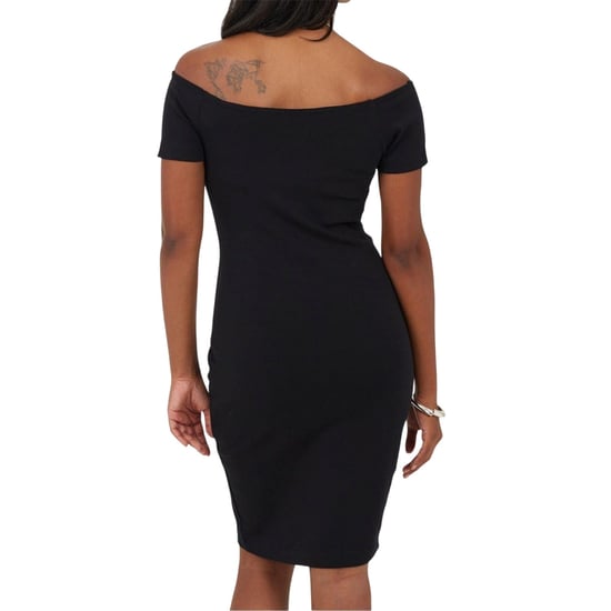 Brave Soul - Bodycon Kleid für Damen, Schulterfrei, kurzärmlig (Schwarz) - Image 2