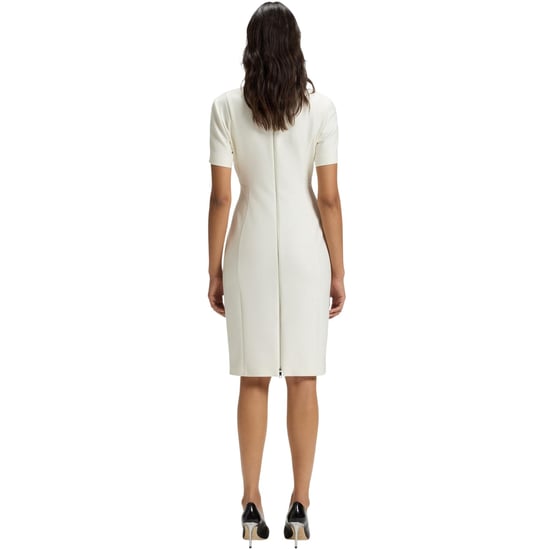 Boss - "Damaisa" Midikleid für Damen, V-Ausschnitt, Schmal, kurzärmlig (Weiß) - Image 2