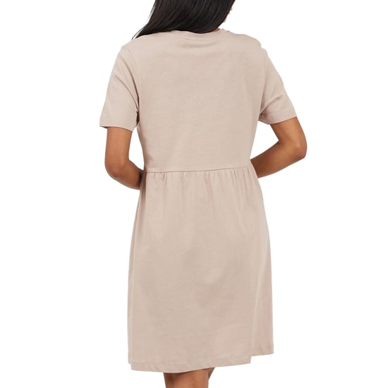 Brave Soul - Minikleid für Damen, Rundhalsausschnitt, Baumwolle, kurzärmlig (Graubeige) - Image 2
