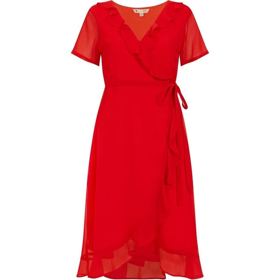 Yumi - Wickelkleid für Damen, V-Ausschnitt (Rot) - Image 2