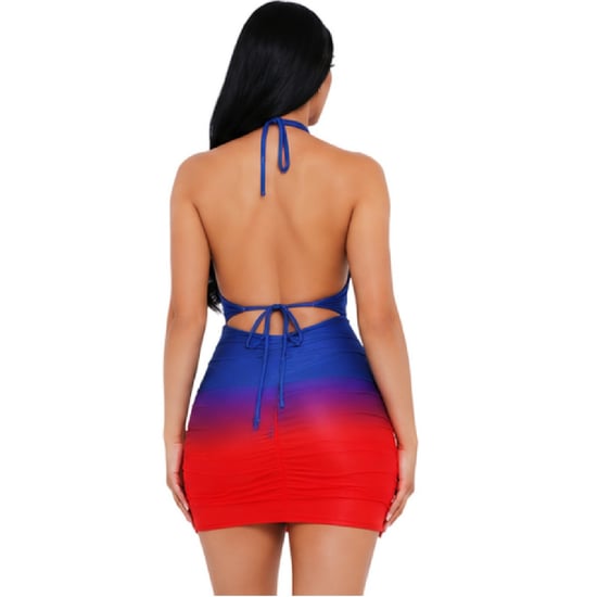 Missy Empire - Minikleid für Damen, Neckholder (Blau) - Image 2