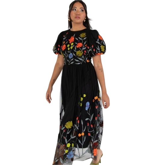 Maya Deluxe - Midikleid für Damen, Rundhalsausschnitt, Puffärmel (Schwarz) - Image 4