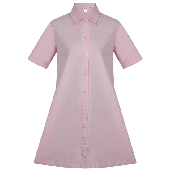 Miso - Mini Shirt Dress für Damen, Mit Kragen, Oxford-Stil (Pink) - Image 1