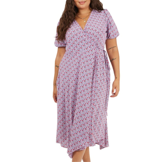 Brave Soul - Wickelkleid für Damen, V-Ausschnitt, Kurven, kurzärmlig (Pink) - Image 1