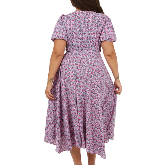 Brave Soul - Wickelkleid für Damen, V-Ausschnitt, Kurven, kurzärmlig (Pink) - Image 2