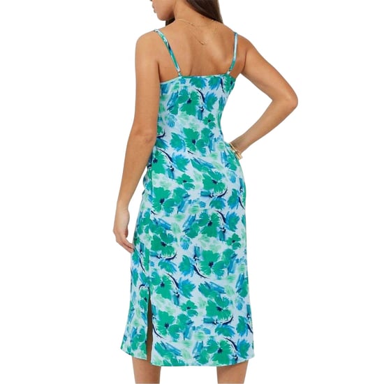 Brave Soul - Midikleid für Damen, Spaghetti-Träger (Grün/Blau) - Image 2