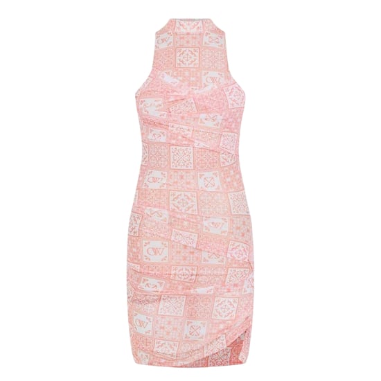 Off White - Unterkleid-Stil für Damen, Hoher Kragen, Tüll (Pink/Weiß) - Image 1