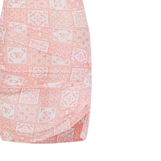 Off White - Unterkleid-Stil für Damen, Hoher Kragen, Tüll (Pink/Weiß) - Image 4
