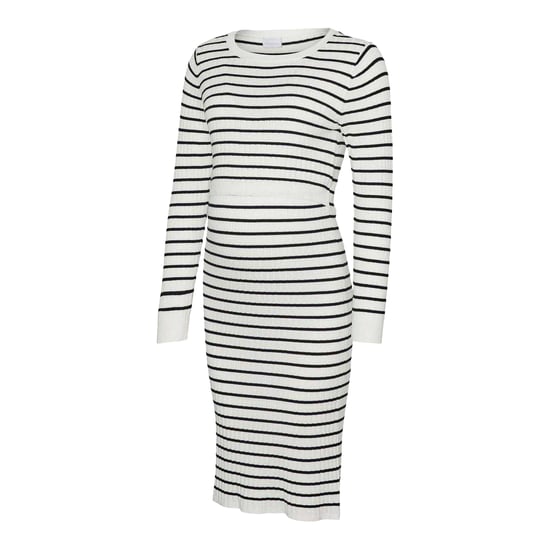 Mamalicious - "Mlalima" Midikleid für Damen, Runder Auschnitt, Langärmlig (Schneeweiß (Farbe)) - Image 2