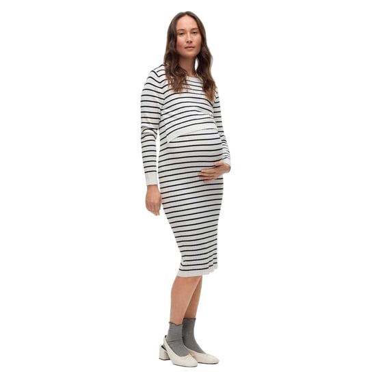 Mamalicious - "Mlalima" Midikleid für Damen, Runder Auschnitt, Langärmlig (Schneeweiß (Farbe)) - Image 3