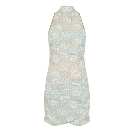 Off White - Unterkleid-Stil für Damen, Hoher Kragen, Tüll (Blau/Weiß) - Image 1