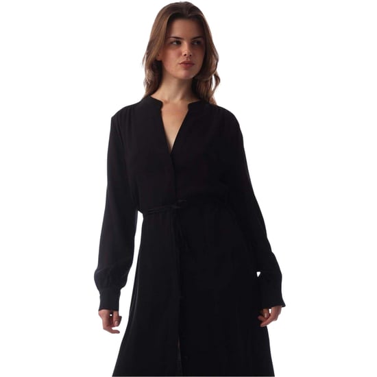 Boss - "Dibanorah" Midi Hemd Kleid für Damen, Hals Kerbe, Langärmlig (Schwarz) - Image 3