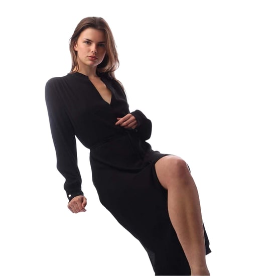 Boss - "Dibanorah" Midi Hemd Kleid für Damen, Hals Kerbe, Langärmlig (Schwarz) - Image 4