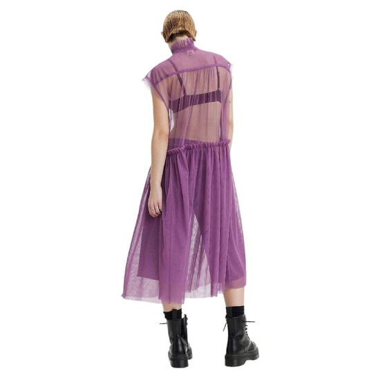 Levis - "Radical" Midikleid für Damen, Stehkragen, Transparent, Ärmellos (Violett) - Image 2
