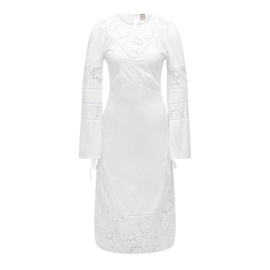 Boss - Midikleid für Damen, Baumwolle (Weiß) - Image 1