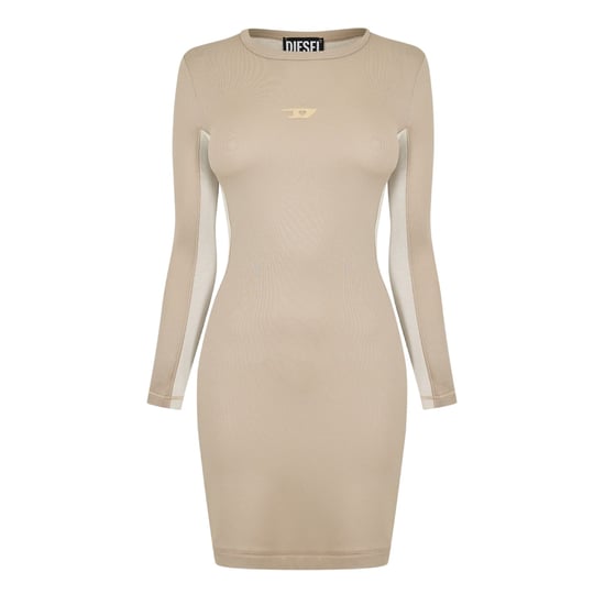 Diesel - "Ovalout" Minikleid für Damen, Rundhalsausschnitt (Beige) - Image 2
