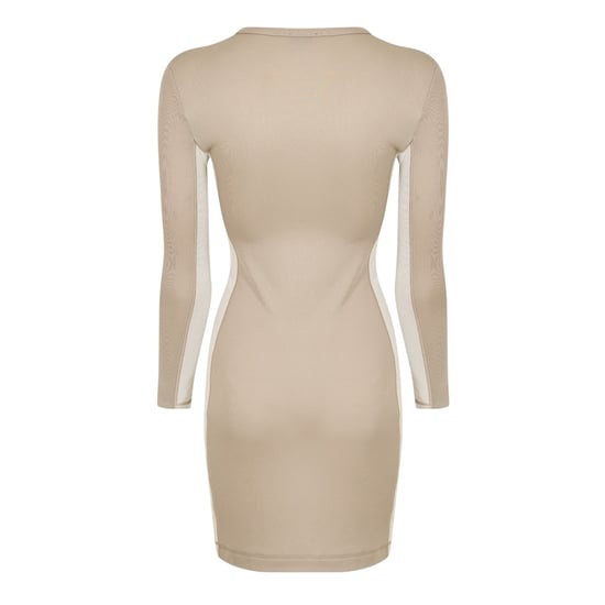 Diesel - "Ovalout" Minikleid für Damen, Rundhalsausschnitt (Beige) - Image 3