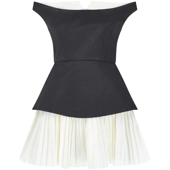 Odd Muse - "Exclusive No.1" Minikleid für Damen, Schulterfrei (Schwarz/Weiß) - Image 1
