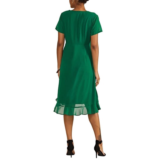 Yumi - Wickelkleid für Damen, V-Ausschnitt (Grün) - Image 3