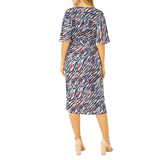 Yumi - Wickelkleid für Damen, V-Ausschnitt (Marine) - Image 3