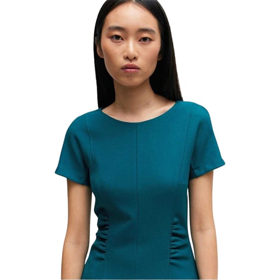 Boss - Midikleid für Damen, Rundhalsausschnitt, kurzärmlig (Grün) - Image 5
