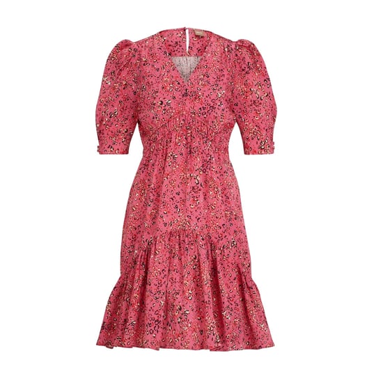 Boss - "Dizziano" Minikleid für Damen, V-Ausschnitt, Puffärmel (Pink bedruckt) - Image 2