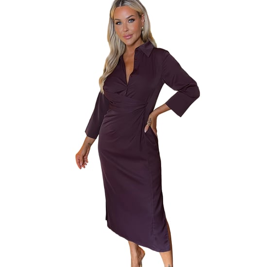AX Paris - Midi Hemd Kleid für Damen (Pflaume) - Image 1
