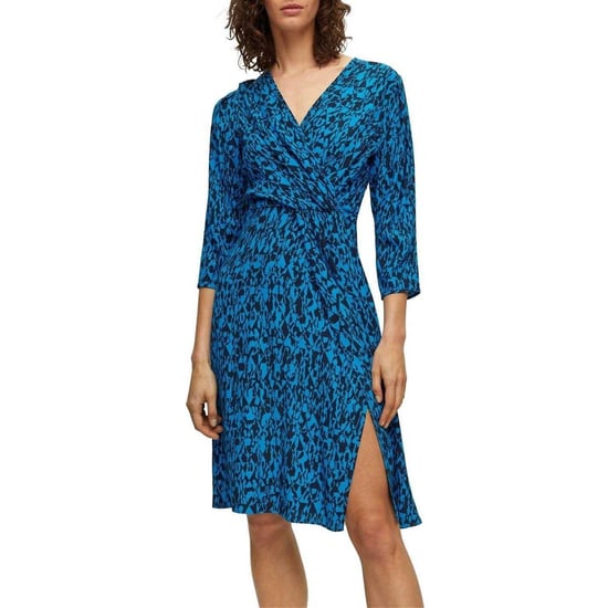 Boss - Wickelkleid für Damen, V-Ausschnitt (Blau) - Image 2