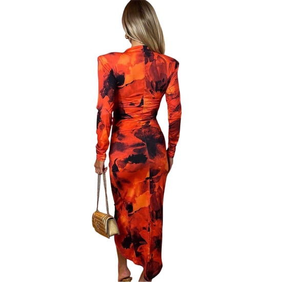 AX Paris - Wickelkleid für Damen, Langärmlig (Rot) - Image 3