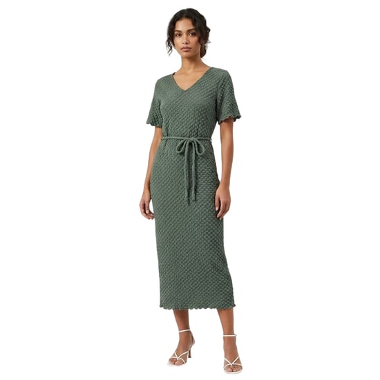 Vero Moda - Midikleid für Damen, V-Ausschnitt (Balsam Grün) - Image 3