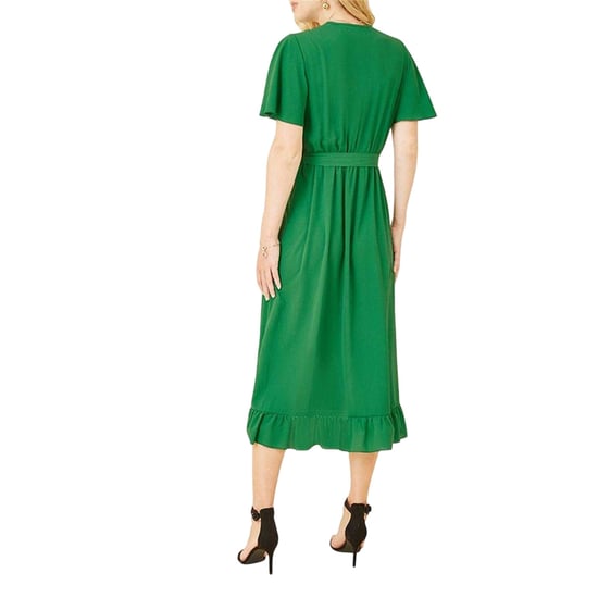 Mela London - Wickelkleid für Damen, Flatter-Ärmel (Leuchtend Grün) - Image 2