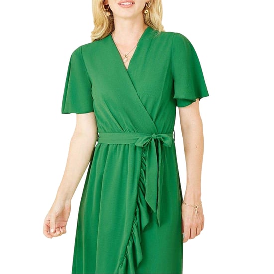 Mela London - Wickelkleid für Damen, Flatter-Ärmel (Leuchtend Grün) - Image 3