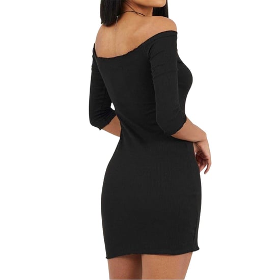 Brave Soul - Minikleid für Damen, Wellensaum (Schwarz) - Image 2