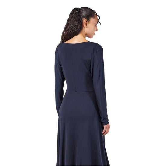 Boss - "Ettita" Wickelkleid für Damen, V-Ausschnitt, Langärmlig (Dunkelblau) - Image 4