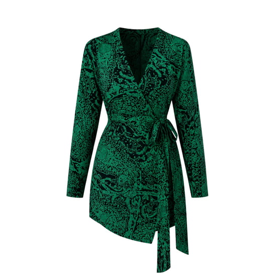 AX Paris - Minikleid für Damen, Wickel, Langärmlig (Grün) - Image 1