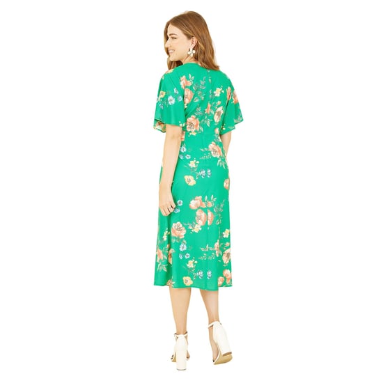 Yumi - Wickelkleid für Damen, Kimonoärmel (Grün) - Image 2