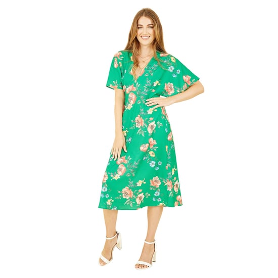 Yumi - Wickelkleid für Damen, Kimonoärmel (Grün) - Image 3