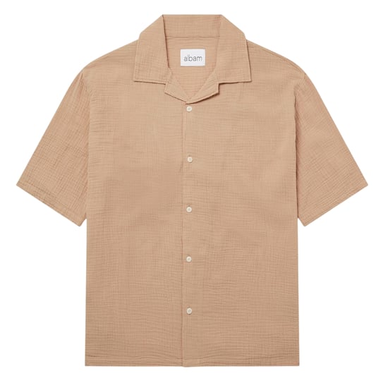 Albam - Hemd für Herren, Fältchen, leger (warmes Beige) - Image 2