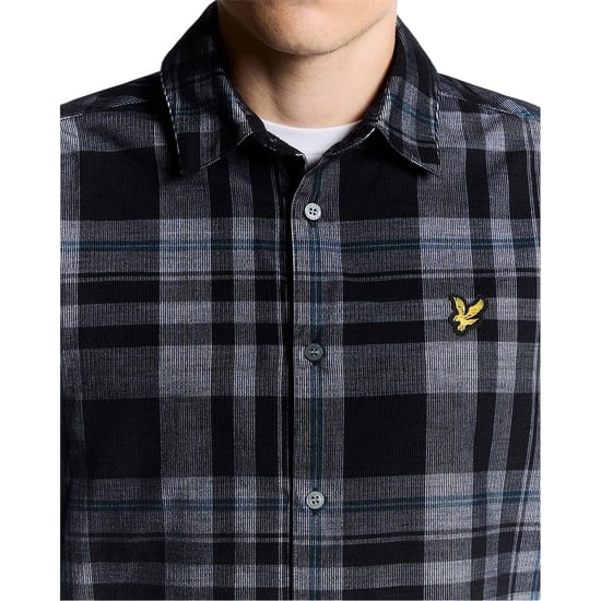 Lyle & Scott - Hemd für Herren, Mit Schnur, Langärmlig (Samtschwarz/Weiß) - Image 3