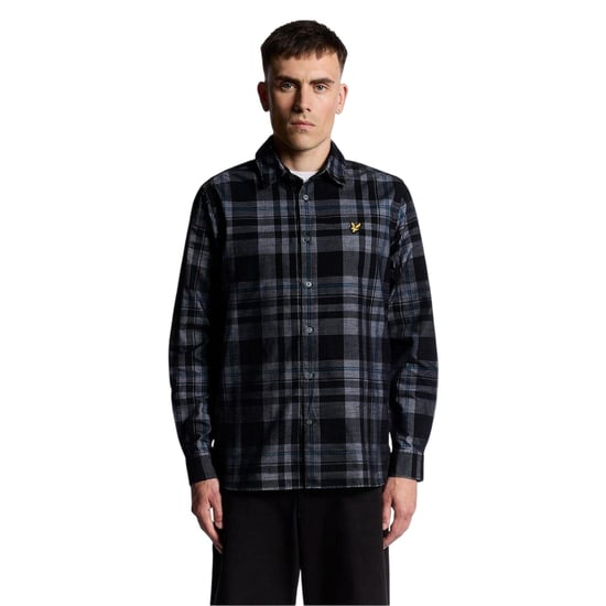 Lyle & Scott - Hemd für Herren, Mit Schnur, Langärmlig (Samtschwarz/Weiß) - Image 4