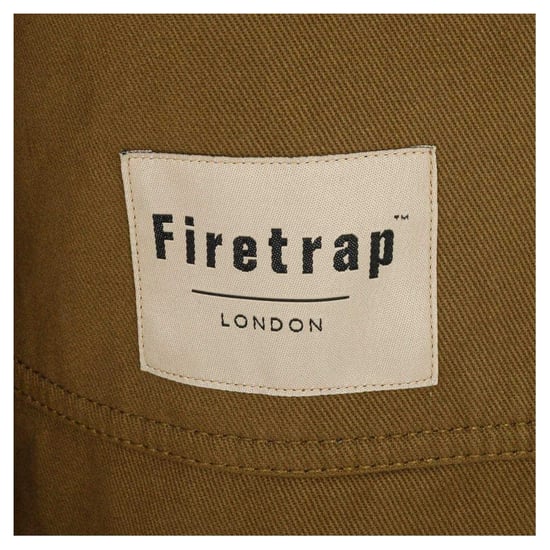 Firetrap - Hemd für Herren, Schwere Qualität, Langärmlig (Armee-Khaki) - Image 4