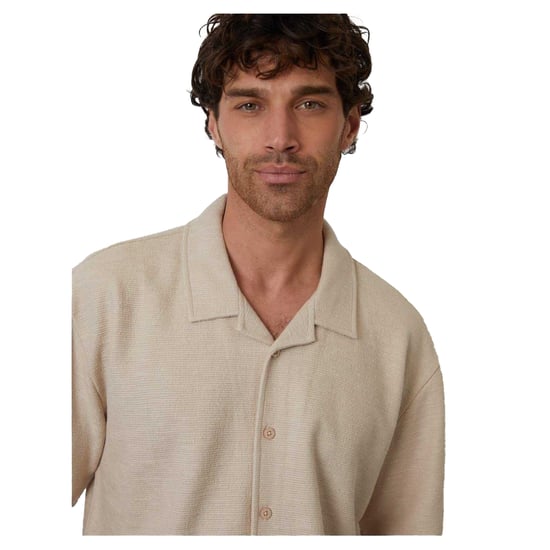 Threadbare - "Antti" Hemd für Herren, leger, kurzärmlig (Steinfarben) - Image 3